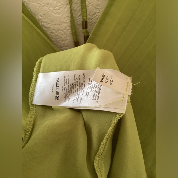 Free People Arzel Lime Green Plunge Mini Dress - Picture 6 of 6